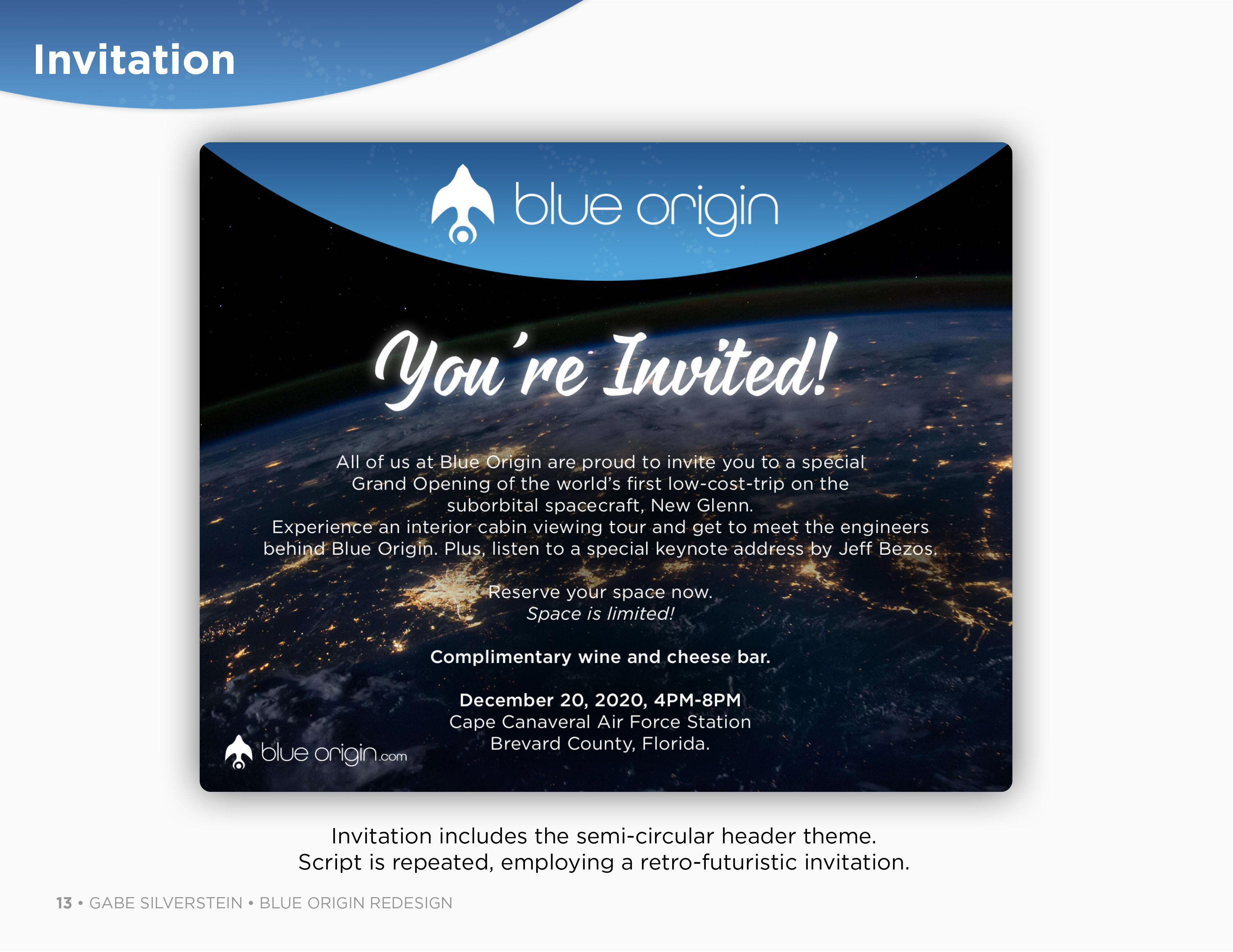 Blue Origin: Invitation